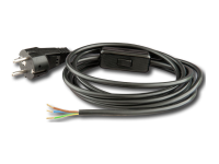 Steckerkabel 3x0,75 mit Schukostecker und Schalter 3m schwarz