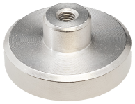 Topfmagnet mit Gewindebuchse | d: 4cm | Gesamthöhe: 1,8cm | Gewinde: M6 | Neodym |