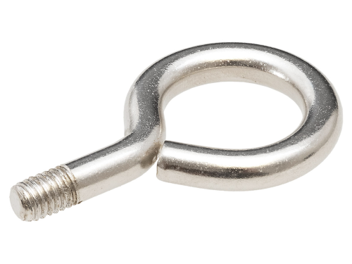 Schrauböse | Innendurchmesser: 1,9cm | Gesamthöhe: 5cm | Gewinde: M6 | Stahl vernickelt |