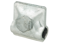 Kreuzklemme NIRO mit Sechskanntschraube (Falzklemme)