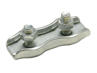 Duplexklemme verzinkt für Seil 2mm
