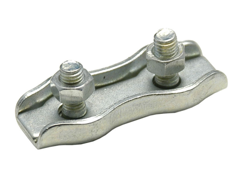 Duplexklemme verzinkt für Seil 2mm