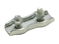 Duplexklemme verzinkt für Seil 4mm