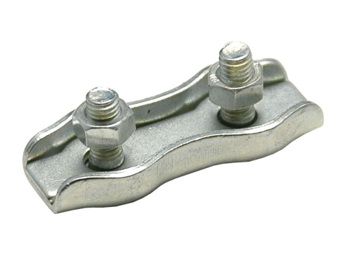 Duplexklemme verzinkt für Seil 6mm