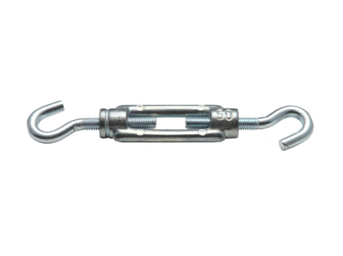 Spannschloss verzinkt mit Haken gebogen M5x50mm
