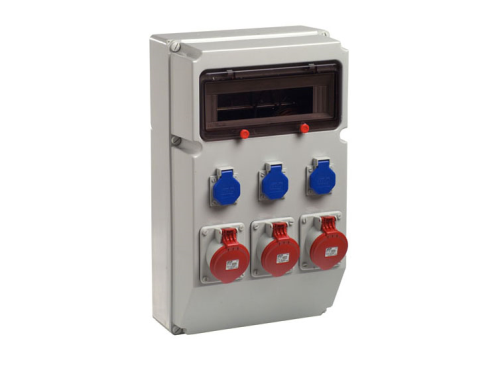 Industrieverteiler 1x13TE,3x230V,3xCEE16