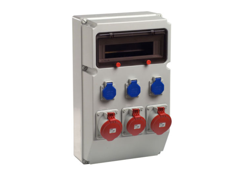 Industrieverteiler 1x13TE,3x230V,1xCEE16,2xCEE32