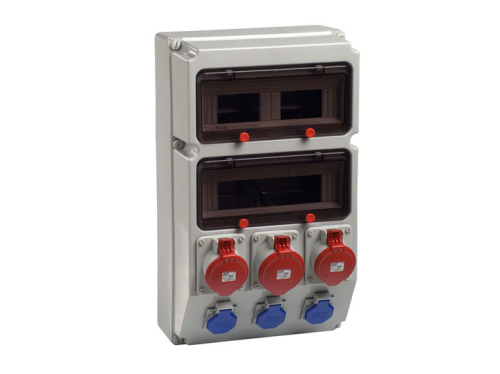 Industrieverteiler 2x13TE,3x230,2xCEE16,1x32