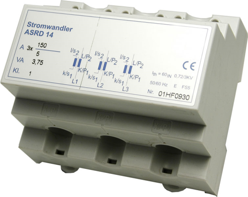 Stromwandler 3x400V, 150/5A, 6TE