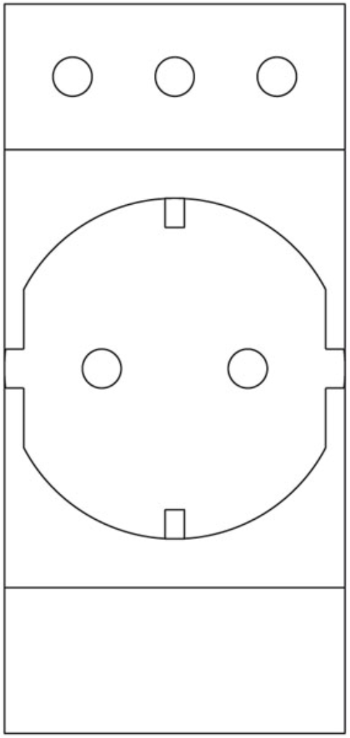 Einbausteckdose Schuko eingebaut