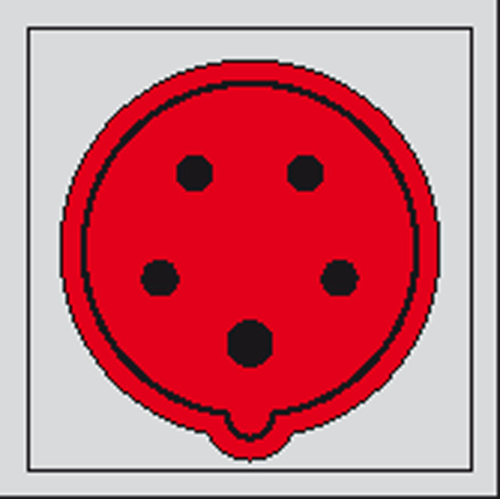 Einbausteckdose CEE 16/5 eingebaut