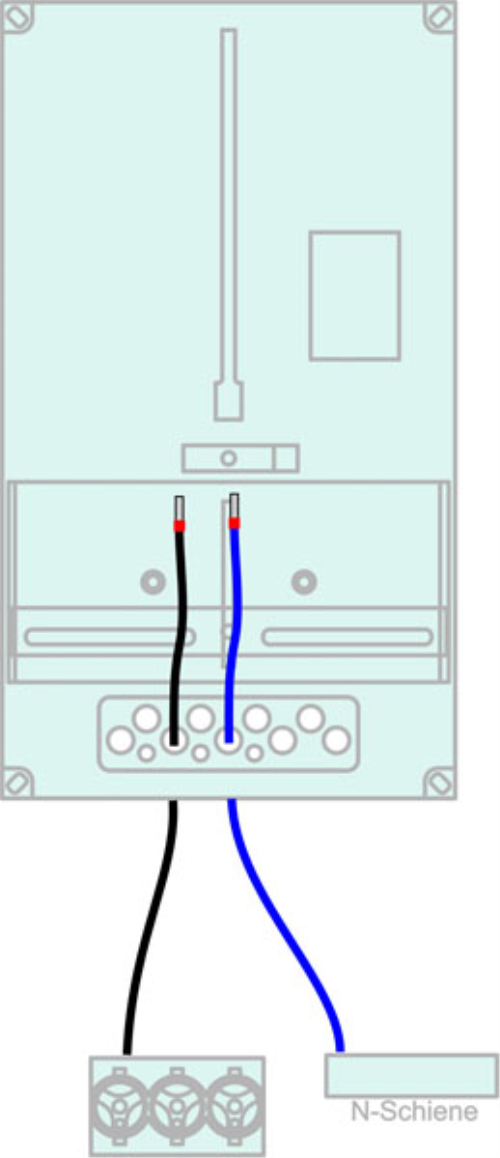 Verdrahtung Zählertafel 230/2 6mm²
