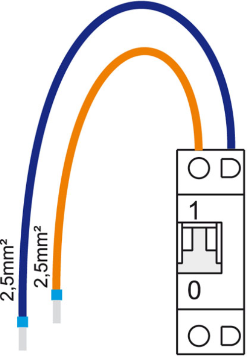 Verdrahtung NS3 in 2,5mm² br