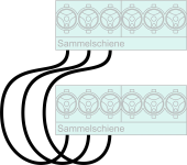 Verdrahtung Sammelschiene 3polig 16mm²