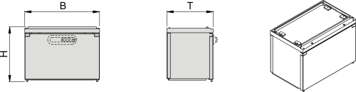 KP-53 Kurzsockel mit Trennwand, BxHxT=528x262x245, Hw=244mm