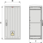 KS 40 x 60 Kasten GFK, glatt, Schrägdach, 1-türig, 1 Sperre, BxHxT=396x664x320