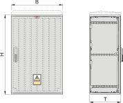 KSi 53 x 80 Kasten GFK + Isolierstützer, glatt, Flachdach, 1-türig, 1 Sperre, BxHxT=528x820x320