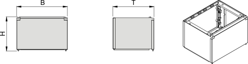 KK-106 Kurzsockel, BxHxT=1058x262x320, Hw=244