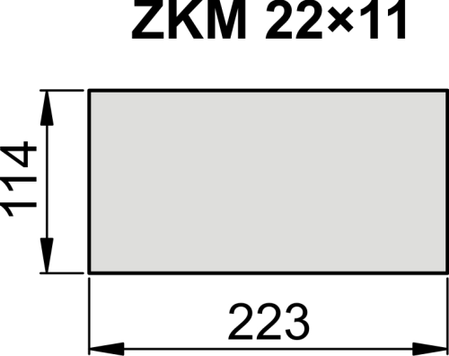 ZKM 22 x 11 Kanalendstück, BxH=223x114