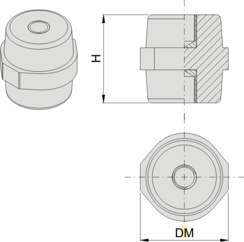 IZH 25 Isolierstützer, H=25, DM=26,5