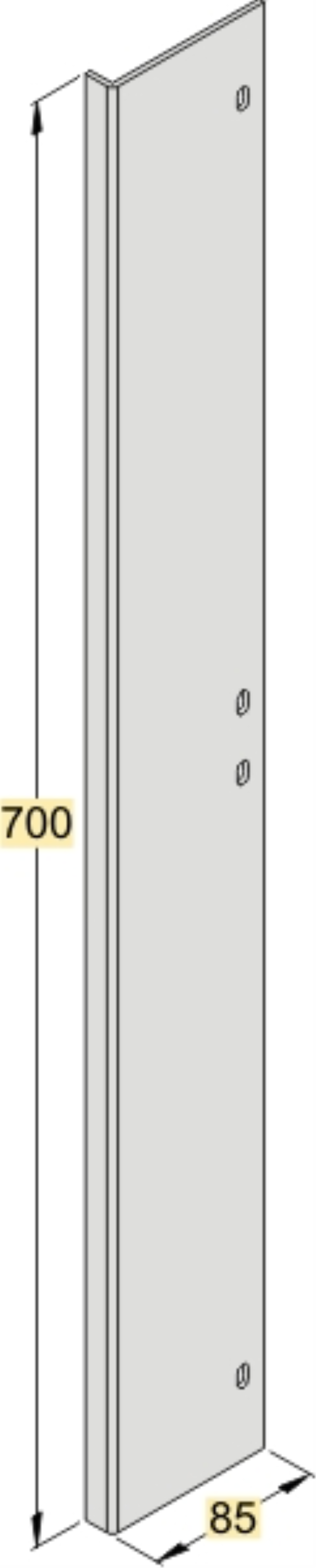OZB 85 Seitenabdeckung, BxH=85x700