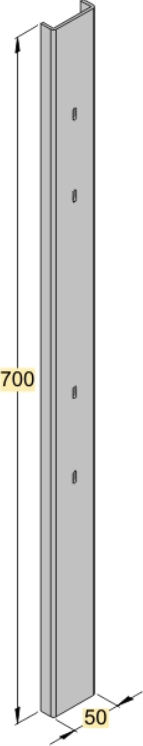 OZC 50 Restplatzabdeckung, BxH=50x700