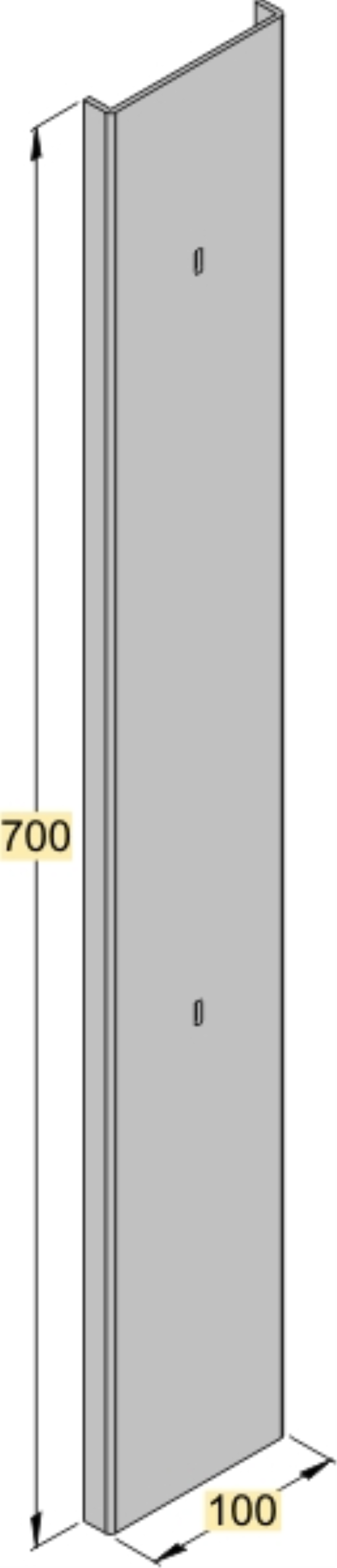 OZC 100 Restplatzabdeckung, BxH=100x700