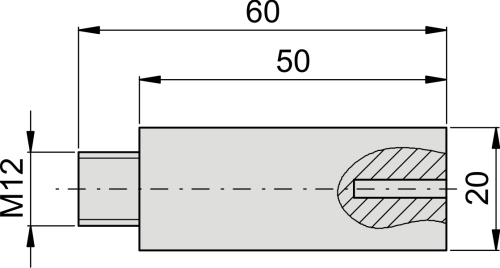 KL 60 Befestigungsdübel aus Kunststoff, BxH=60x20