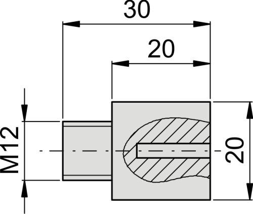 KL 30 Befestigungsdübel aus Kunststoff, BxH=30x20
