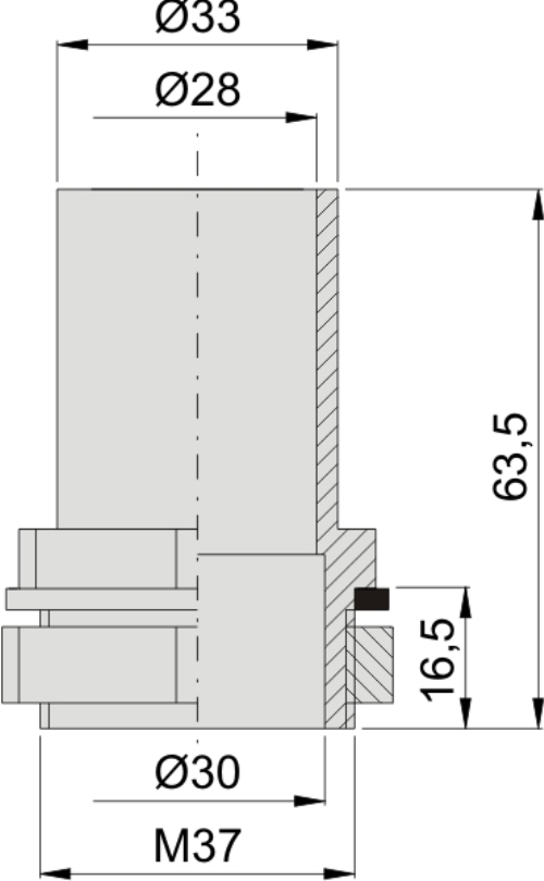 RL 37 Dichtungsstützen, DMxH=33x63,5