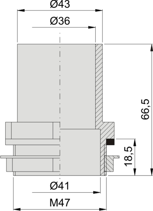 RL 47 Dichtungsstützen, DMxH=43x66,5