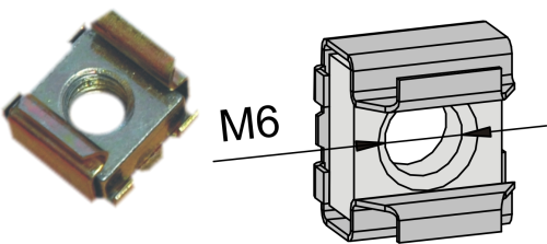 NKK 6* Käfigmutter, M6