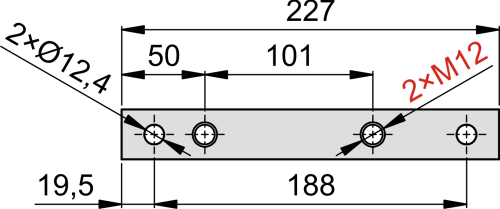 SZN 26 30x5 Kupferschienen mit Einpressmuttern