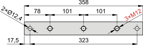 SZN 40 40x5 Kupferschienen mit Einpressmuttern