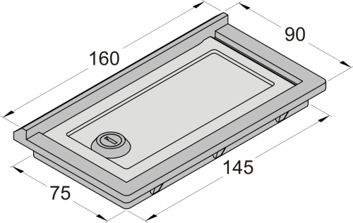 DR 16 x 9 Revisionstür mit Sperre, BxH=160x90