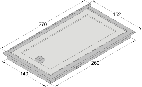 DR 27 x 15 Revisionstür mit Sperre, BxH=270x152