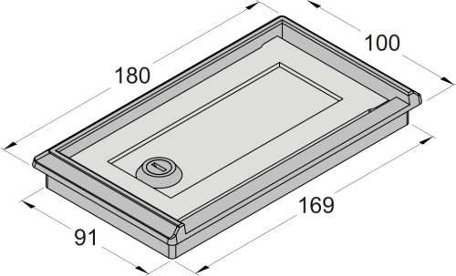 DR 18 x 10 Revisionstür mit Sperre, BxH=180x100