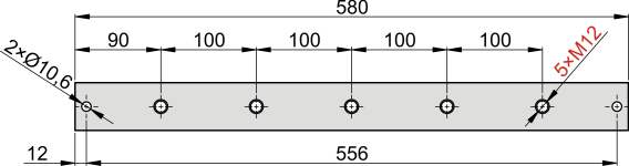 SZN 59 40x5 Kupferschienen mit Einpressmuttern