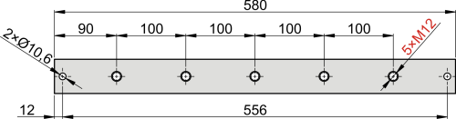 SZN 59 40x5 Kupferschienen mit Einpressmuttern