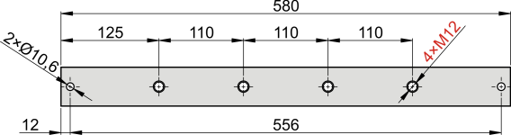 SZR 59 40x5 Kupferschienen mit Einpressmuttern