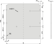 PMI 1 Montageplatte, BxH=764x769
