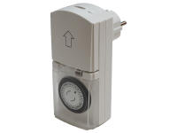 Tages Steckerzeitschaltuhr (mechanisch)  mit Kinderschutz für den Außenbereich, max. 3.600W, IP44