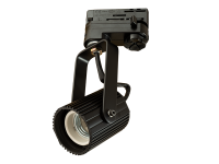 3Phasen-Stromschienenstrahler E27 | Gehäuse: schwarz | Drehbereich: 350° | Schwenkbereich: 180° |  D: 57mm | H:195mm |