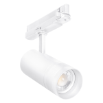 LED - 3 Phasen-Stromschienenstrahler Universal TW | 30W | Dimmbar über Drehregler: 80-2400lumen | Einstellbarer Abstrahlwinkel: 21°-50° | Gehäuse: weiß | 3000K/4000K | CRI>90 | HxD: 260x80mm