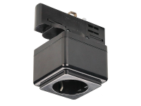 Stromschienenadapter mit Steckdose 3p schwarz, max. 6A
