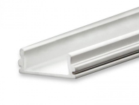 PO15 / Klasse3 Aluprofil flach randlos für LED-Flex; Außenmaß BxH: 16,8x5,23mm; Innenmaß BxH: 12,49x5,11mm; (für LED Bänder mit max. 12mm Breite) in Stange zu 2m