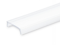 C1 / Abdeckung für Klasse1 Aluprofil; PC opal/satiniert; Lichtdurchlässigkeit: 65%; BxH: 13,81x4,37mm; in Stange zu 2m