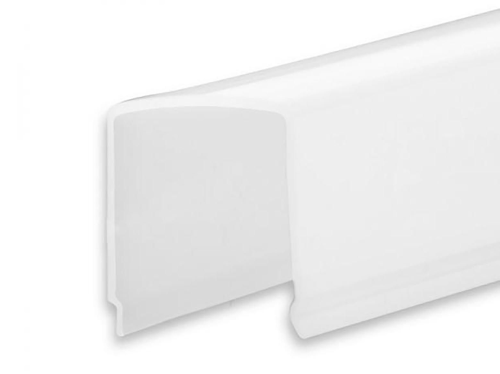 C12 / Abdeckung für Klasse10 Aluprofil; PC opal; Lichtdurchlässigkeit: 65%; BxH: 26,79x26,22mm; in Stange zu 2m