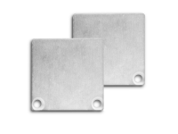 Endkappensatz für Einbau Aluprofil Klasse 10 | Alu | bestehend aus 2 Stück (ohne Loch)