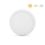 Tronix LED Downlight UNIVERSAL (Aufbau/Einbauleuchte) | weiß | 12W/18W | 110° | 3000K-4000K-6000K | 840/900/900lm (12W) - 1260/1350/1350lm (18W) | DxH: 220x21mm | Auschnitt: 120-200mm | IP44 |